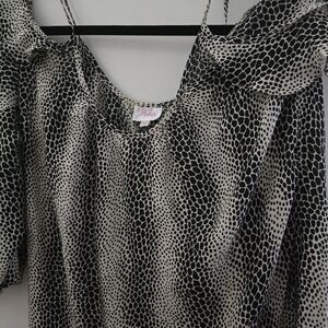 Parker Ruffled Cold Shoulder Blouse